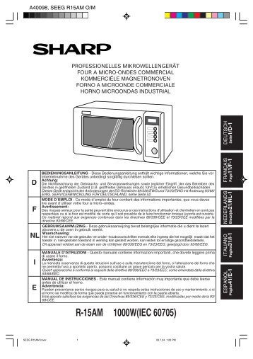 R-15AM Operation-Manual NL - Sharp