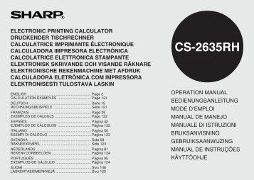CS-2635RH Operation-Manual NL - Sharp