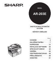 AR-203E Operation-Manual CZ - Sharp