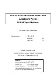 XE-A207W/-A207B/-A217W/A217B/-A307 Europäische ... - Sharp