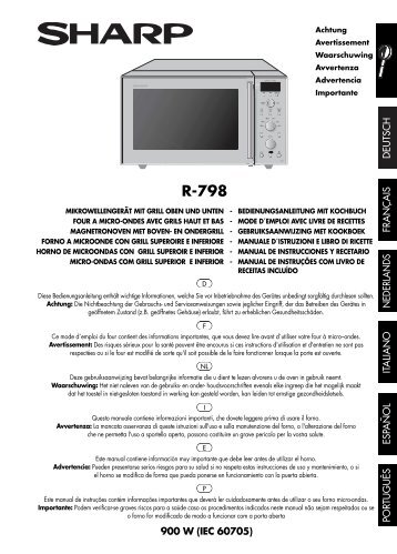 R-798 Operation-Manual DE - Sharp