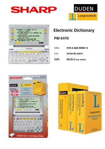 Electronic Dictionary - Sharp