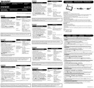 EL-M711E Operation-Manual GB ES DE SE FR NL - Sharp