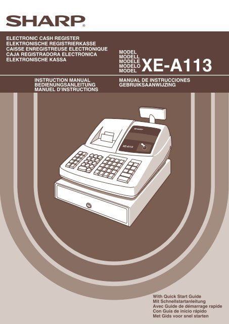 XE-A113 Operation-Manual GB DE FR ES NL - Sharp