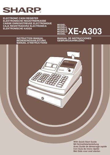 Manuel Instruction XEA303 - Sharp