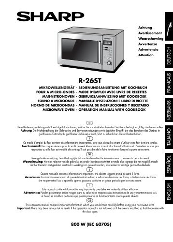R-26ST Operation-Manual DE FR NL IT ES GB - Sharp