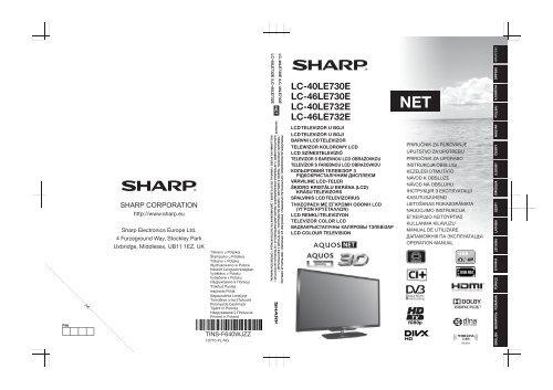 LC-40/46LE730ENET/732ENET Operation-Manual LT - Sharp