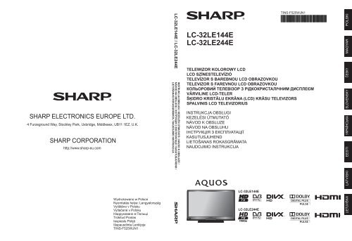 LC-32LE144E/LE244E Operation-Manual LT - Sharp