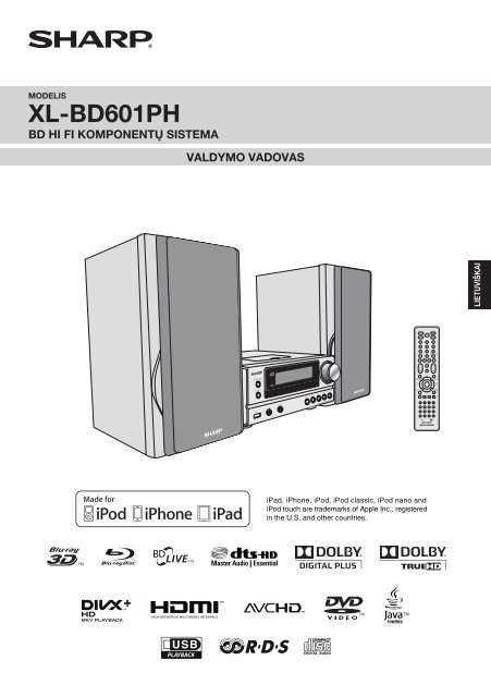 XL-BD601PH Operation-Manual LT - Sharp