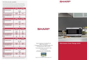 Microwave Oven Range 2010 - Sharp Corporation of Australia