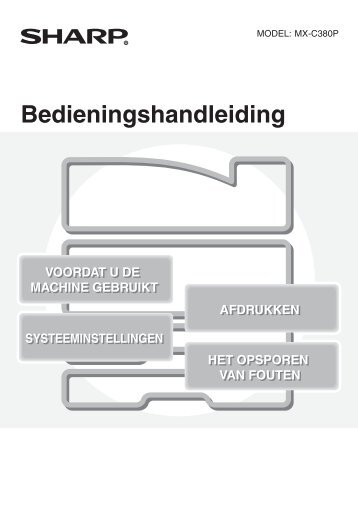 MX-C380P Operation-Manual NL - Sharp