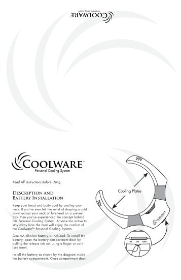 DEScRiPtiON ANd BAttERy INStAllAtiON - The Sharper Image