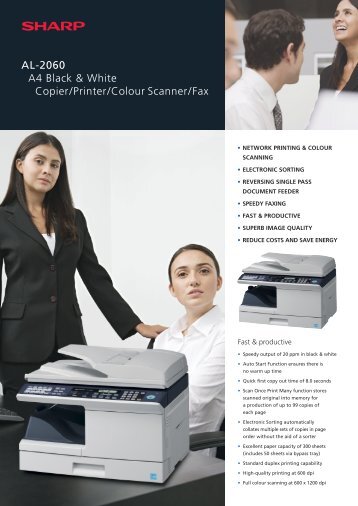 Download Sharp Al-2060 Brochure - Black & White Photocopiers