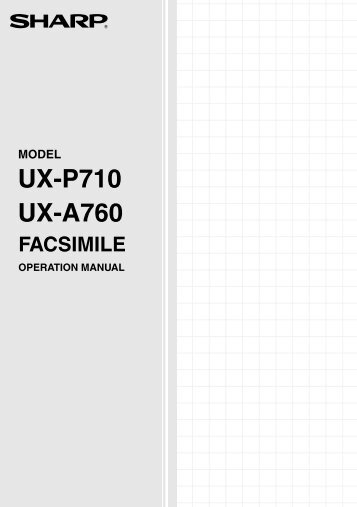 UX-A760 only - Sharp
