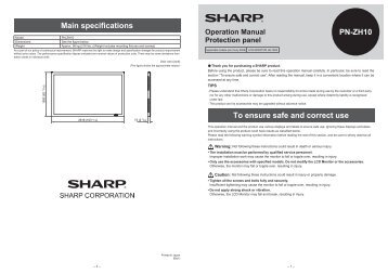 PN-ZH10 Operation-Manual GB - Sharp