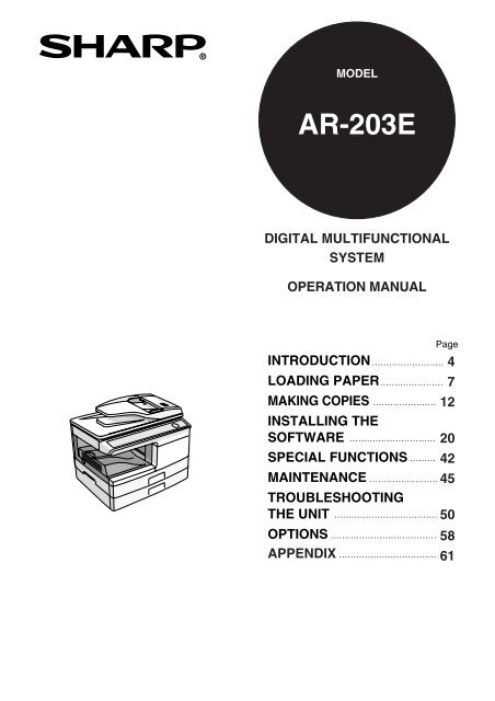 AR-203E Operation-Manual GB - Sharp