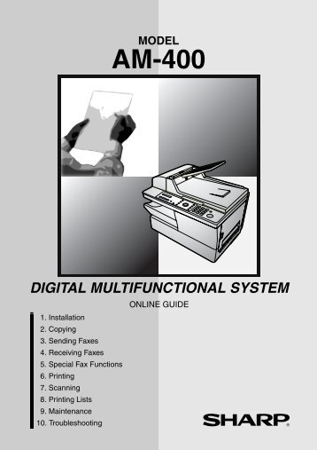 AM-400 Operation-Manual GB - Sharp