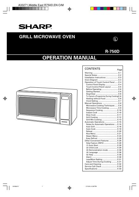 R-750D Operation-Manual GB - Sharp