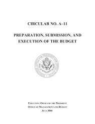 OMB CIRCULAR NO. A-11 (2004)--REVISED 11 ... - the White House