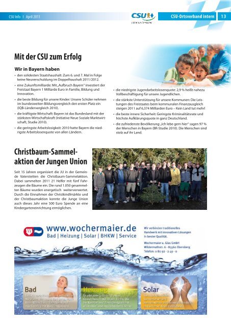 INFO 2011/I - CSU-Ortsverband Vaterstetten-Parsdorf