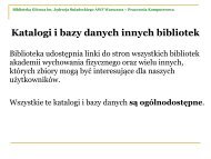 Katalogi i bazy danych innych bibliotek - Akademia Wychowania ...