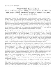 CAS CS 548. Problem Set 3 - Computer Science