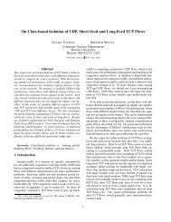 On Class-based Isolation of UDP, Short-lived and Long-lived TCP ...