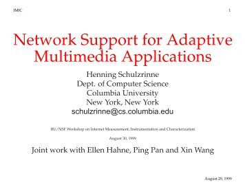 Network Support for Adaptive Multimedia Applications - Computer ...