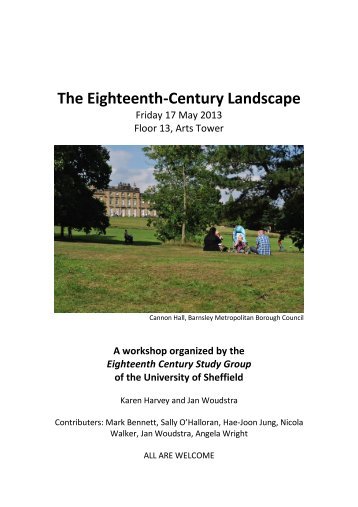 The Eighteenth-Century Landscape Workshop - University of Sheffield