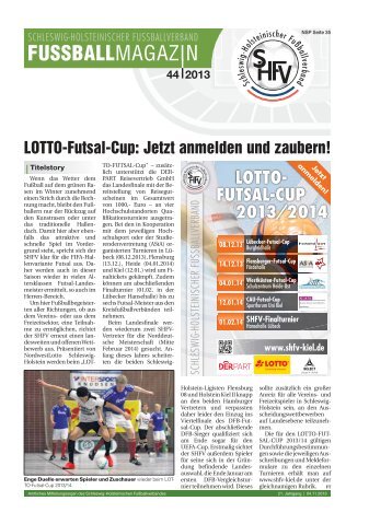 FUSSBALLMAGAZIN - Schleswig-Holsteinischer Fussballverband eV