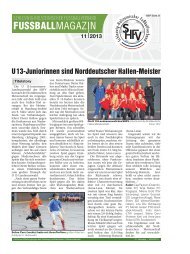 FUSSBALLMAGAZIN - Schleswig-Holsteinischer Fussballverband eV