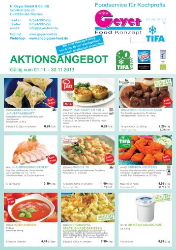 AKTIONSANGEBOT - Geyer Food Konzept, Fresh-Food-Shop