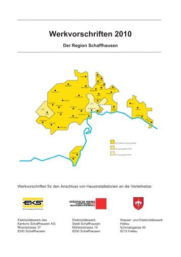 Werkvorschriften 2010 - Städtische Werke Schaffhausen und ...