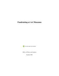 Fundraising at Art Museums - Smithsonian Institution