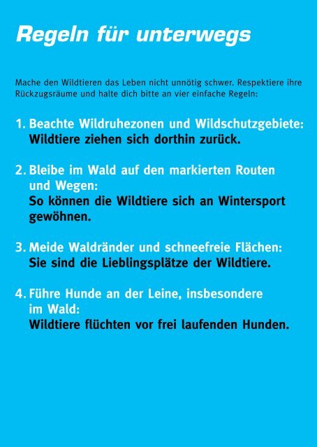 Den Wildtieren zuliebe. Respektiere deine Grenzen - Rigi