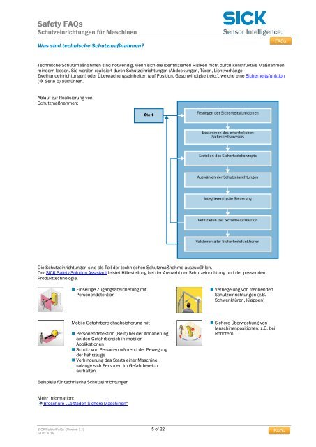 FAQs Maschinensicherheit - Sick