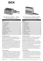 Barcodescanner CLV62x ... CLV64x mit Schutzgehäuse IP ... - Sick