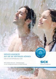 Die aktuellen Service-Angebote finden Sie hier - Sick