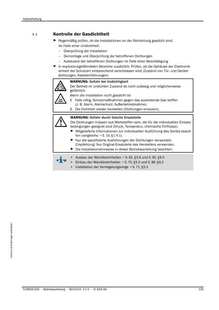 Betriebsanleitung herunterladen - Sick