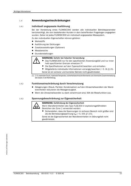 Betriebsanleitung herunterladen - Sick