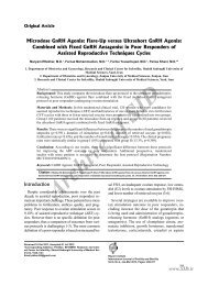 microdose gnrh agonist flare-up versus ultrashort gnrh agonist ... - Sid