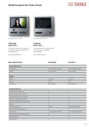 Modellvergleich Bus-Video-Panels - Siedle