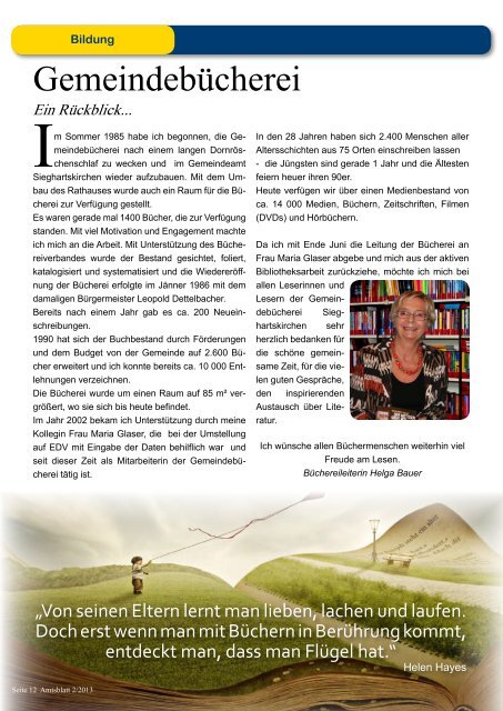 Amtsblatt 2/2013 - Sieghartskirchen