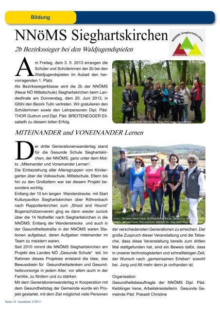 Amtsblatt 2/2013 - Sieghartskirchen