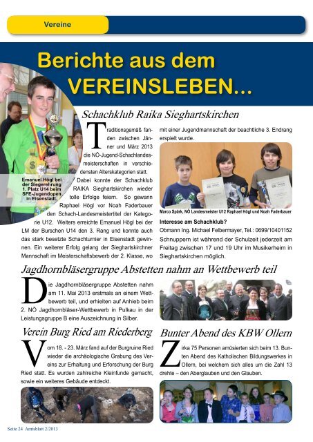 Amtsblatt 2/2013 - Sieghartskirchen