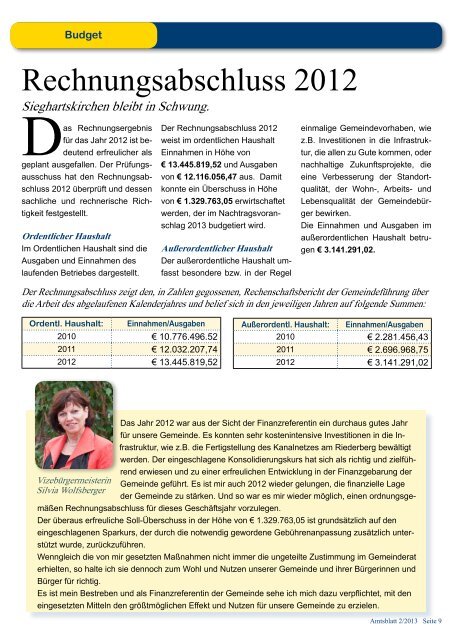 Amtsblatt 2/2013 - Sieghartskirchen