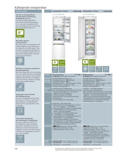 Verkaufshandbuch Einbaugeräte 2013/2014 - Siemens