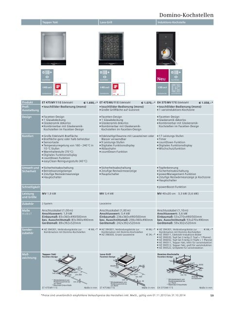 Verkaufshandbuch Einbaugeräte 2013/2014 - Siemens