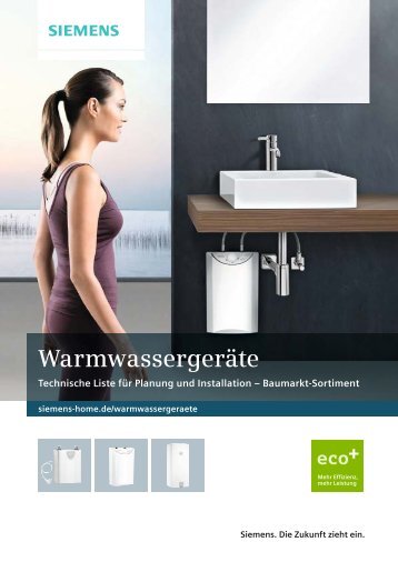 PDF Technische Liste Baumarkt-Sortiment - Siemens Warmwasser