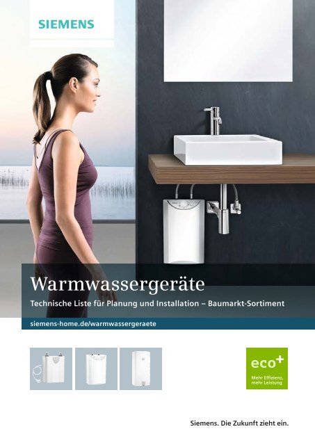 PDF Technische Liste Baumarkt-Sortiment - Siemens Warmwasser
